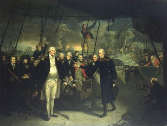 Daniel Orme Duncan Receiving the Surrender of de Winter at the Battle of Camperdown Norge oil painting art